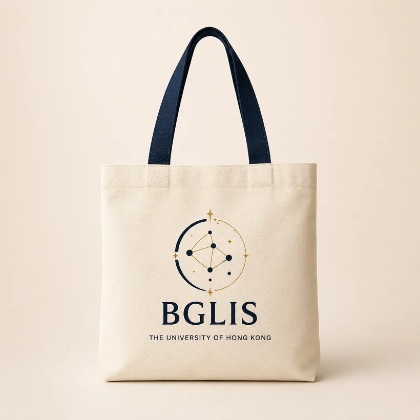 Canvas tote bag with the BGLIS constellation-compass